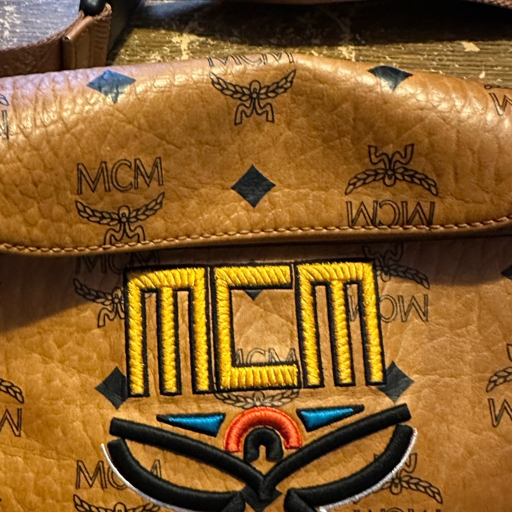 EUC Unisex MCM BROWN Belt bag with logo